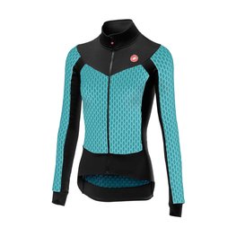 CASTELLI Kolesarski dres z dolgimi rokavi zimski - SFIDA LADY WINTER - svetlo modra/črna