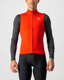CASTELLI Kolesarski brezrokavnik - PRO THERMAL MID - rdeča