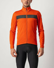 CASTELLI Kolesarska  podaljšana jakna - RADDOPPIA 3 - rdeča