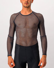 CASTELLI Kolesarska  majica z dolgimi rokavi - MIRACOLO WOOL - črna