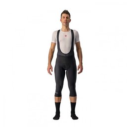 CASTELLI Kolesarske dolge hlače z naramnicami - ENTRATA THERMAL - črna