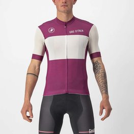 CASTELLI Kolesarski dres s kratkimi rokavi - GIRO D'ITALIA 2024 - bela/vijolična