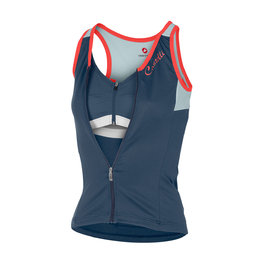 CASTELLI Kolesarski dres brez rokavov - SOLARE LADY - modra/svetlo modra