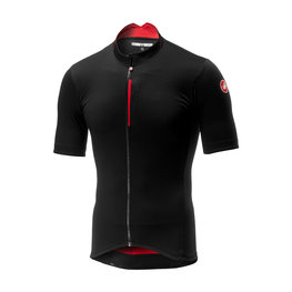 CASTELLI Kolesarski dres s kratkimi rokavi - ESPRESSO - črna