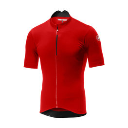 CASTELLI Kolesarski dres s kratkimi rokavi - ESPRESSO - rdeča