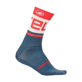 CASTELLI Kolesarske klasične nogavice - FREE KIT 13 - rdeča/svetlo modra/bela/modra
