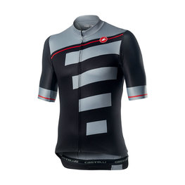 CASTELLI Kolesarski dres s kratkimi rokavi - TROFEO - siva/modra