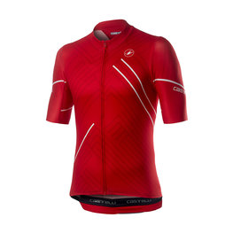CASTELLI Kolesarski dres s kratkimi rokavi - PASSO - rdeča