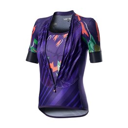 CASTELLI Kolesarski dres s kratkimi rokavi - CLIMBER'S LADY - vijolična