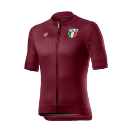 CASTELLI Kolesarski dres s kratkimi rokavi - ITALIA 20 - bordo