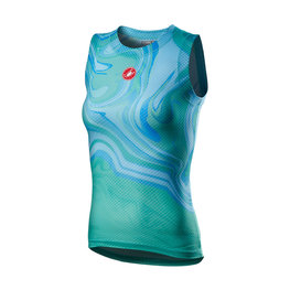CASTELLI Kolesarska  majica brez rokavov - PRO MESH W LADY - turkizna/modra