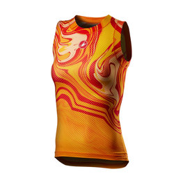CASTELLI Kolesarska  majica brez rokavov - PRO MESH W LADY - rumena/oranžna