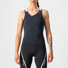 CASTELLI Kolesarski dres brez rokavov - SOLARIS LADY - črna/bela
