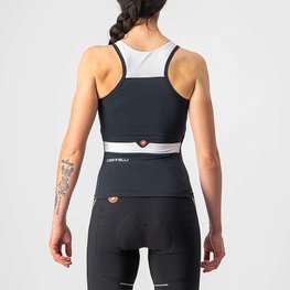 CASTELLI Kolesarski dres brez rokavov - SOLARIS LADY - črna/bela