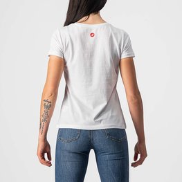 CASTELLI Kolesarska  majica s kratkimi rokavi - BELLAGIO TEE LADY - bela