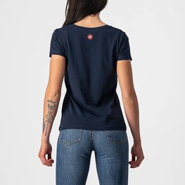 CASTELLI Kolesarska  majica s kratkimi rokavi - BELLAGIO TEE LADY - modra