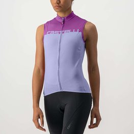 CASTELLI Kolesarski dres brez rokavov - VELOCISSIMA LADY - vijolična