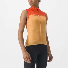CASTELLI Kolesarski dres brez rokavov - VELOCISSIMA LADY - oranžna