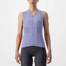 CASTELLI Kolesarski dres brez rokavov - ANIMA 4 LADY - vijolična