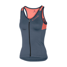 CASTELLI Kolesarski dres brez rokavov - SOLARE LADY - modra/rožnata