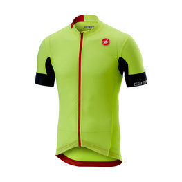 CASTELLI Kolesarski dres s kratkimi rokavi - AERO RACE 4.1 SOLID - rumena