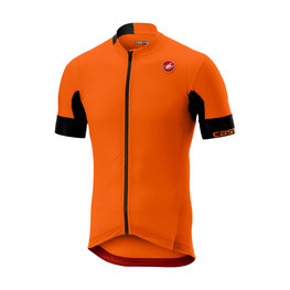 CASTELLI Kolesarski dres s kratkimi rokavi - AERO RACE 4.1 SOLID - oranžna