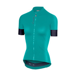 CASTELLI Kolesarski dres s kratkimi rokavi - ANIMA 2.0 LADY - modra/zelena