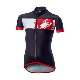 CASTELLI Kolesarski dres s kratkimi rokavi - FUTURE RACER KIDS - črna/rdeča