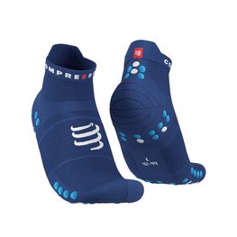 COMPRESSPORT Kolesarske nizke nogavice - PRO RACING 4.0 RUN - modra