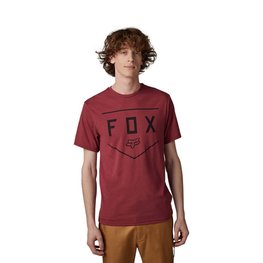 FOX Kolesarska  majica s kratkimi rokavi - SHIELD - bordo