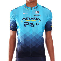 GIORDANA Kolesarski dres s kratkimi rokavi - ASTANA 2021 VERO PRO - turkizna