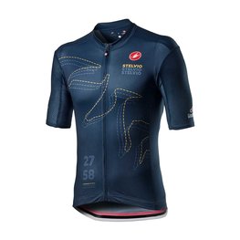 CASTELLI Kolesarski dres s kratkimi rokavi - GIRO STELVIO 2020 - modra