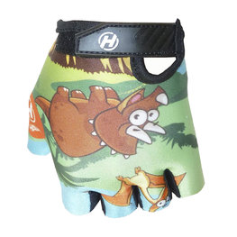 HAVEN Kolesarske rokavice s kratkimi prsti - DREAM KIDS - oranžna/črna/zelena