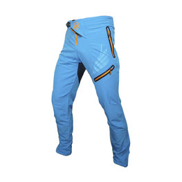 HAVEN Kolesarske dolge hlače brez naramnic - ENERGIZER LONG  - oranžna/modra