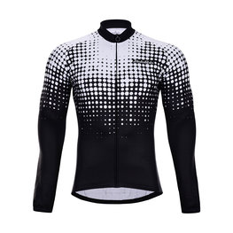 HOLOKOLO Kolesarski dres z dolgimi rokavi zimski - POLAR WINTER  - bela/črna