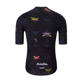 HOLOKOLO Kolesarski dres s kratkimi rokavi - DRAGONFLIES ELITE - črna