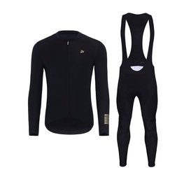 HOLOKOLO Kolesarski dolgi dres in hlače - HOLOKOLO VICTORIOUS - zlata/črna