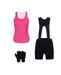 RIVANELLE Kolesarski mega set - SPARK - črna/rožnata