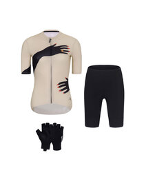 RIVANELLE Kolesarski mega set - HANDS LADY - bež/črna