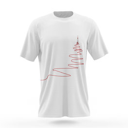 NU. BY HOLOKOLO Kolesarska  majica s kratkimi rokavi - UP & NEVER STOP - bela