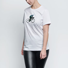 NU. BY HOLOKOLO Kolesarska  majica s kratkimi rokavi - BEHIND BARS - bela/zelena