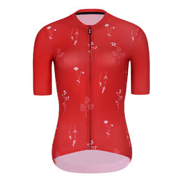 RIVANELLE Kolesarski dres kratek rokav in kratke hlače - METTLE LADY  - rdeča/črna