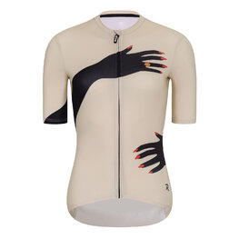 RIVANELLE Kolesarski dres kratek rokav in kratke hlače - HANDS LADY  - črna/bež