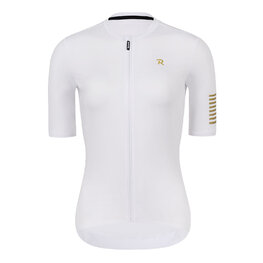 RIVANELLE Kolesarski dres kratek rokav in kratke hlače - VICTORIOUS GOLD LADY - bela/črna