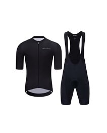 HOLOKOLO Kolesarski dres kratek rokav in kratke hlače - OCTOPUS  - bela/črna