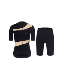 RIVANELLE Kolesarski dres kratek rokav in kratke hlače - GLAMOR - bež/črna