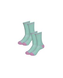 RIVANELLE Kolesarske klasične nogavice - VELON 2PAK - rožnata/svetlo modra