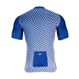 HOLOKOLO Kolesarski dres s kratkimi rokavi - DAYBREAK - bela/modra