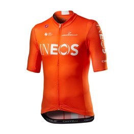 CASTELLI Kolesarski dres s kratkimi rokavi - INEOS 2020 - oranžna