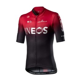 CASTELLI Kolesarski dres s kratkimi rokavi - INEOS 2020 - rdeča/črna